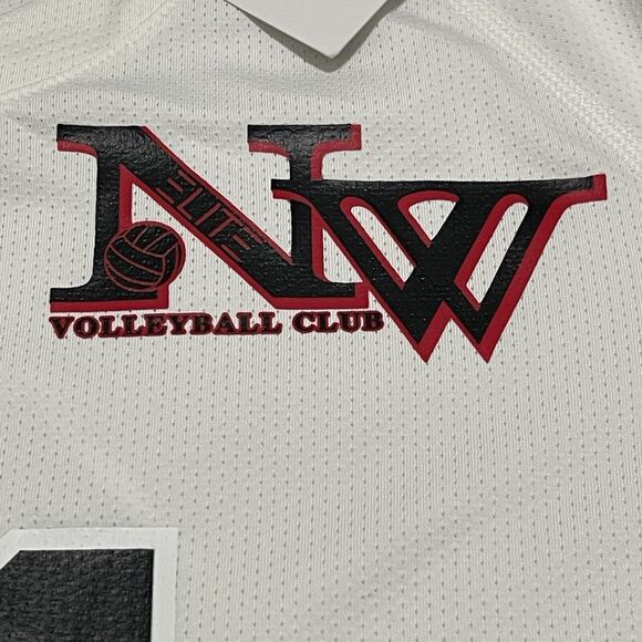 New Nike Volleyball Jersey Womens Large White NW Elite #11 Ekerson Game Issued - Picture 2 of 12